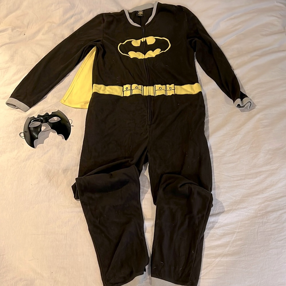 DC Comics Black and Yellow Batman Adult One-Piece Pajama